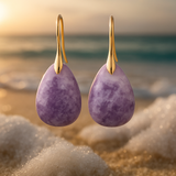 Lavirea | Earrings adorned with lilac pastel stones