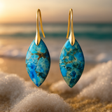 Avelina | Stylish Earrings in Navy Blue