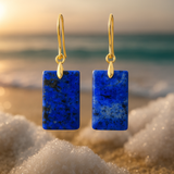 Almirea | Rectangular Turquoise Earrings