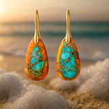 Solenea | Fire-Colored Turquoise Earrings