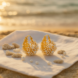 Dione | Golden Dawn Earrings made of Foam Material
