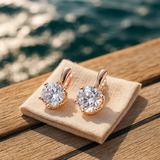 Eirene | Round Earrings with Zirconia