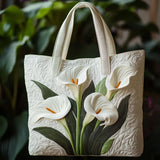 Handmade Quilted Shell Bag White