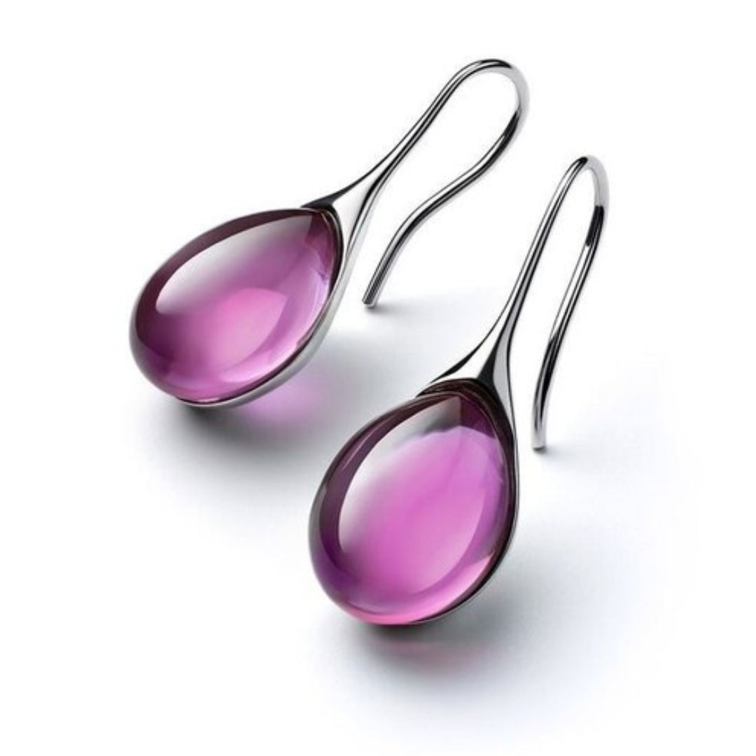 Gold and silver crystal earrings