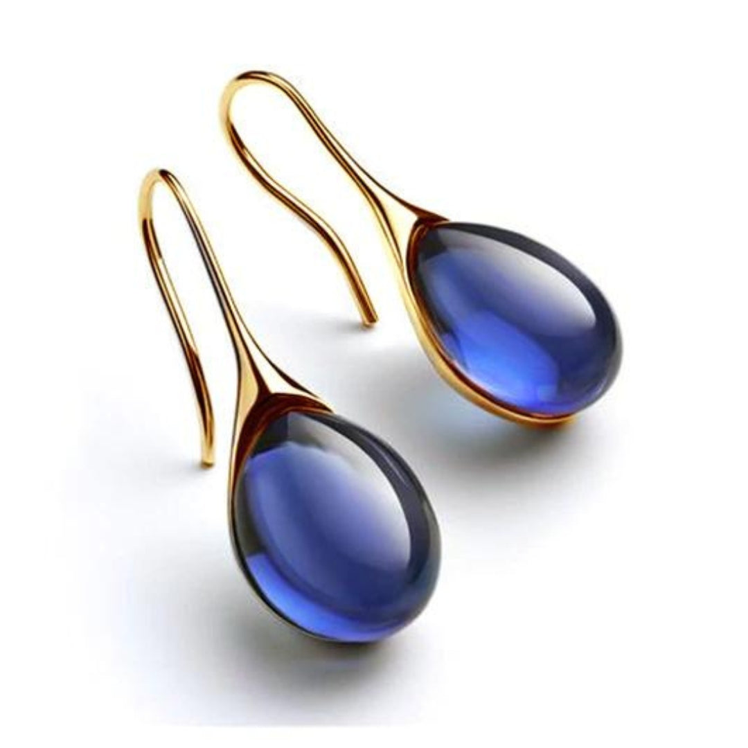 Gold and silver crystal earrings
