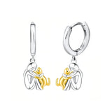 Marie | Cat Embrace Earrings (Round Lock)