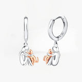 Marie | Cat Embrace Earrings (Round Lock)
